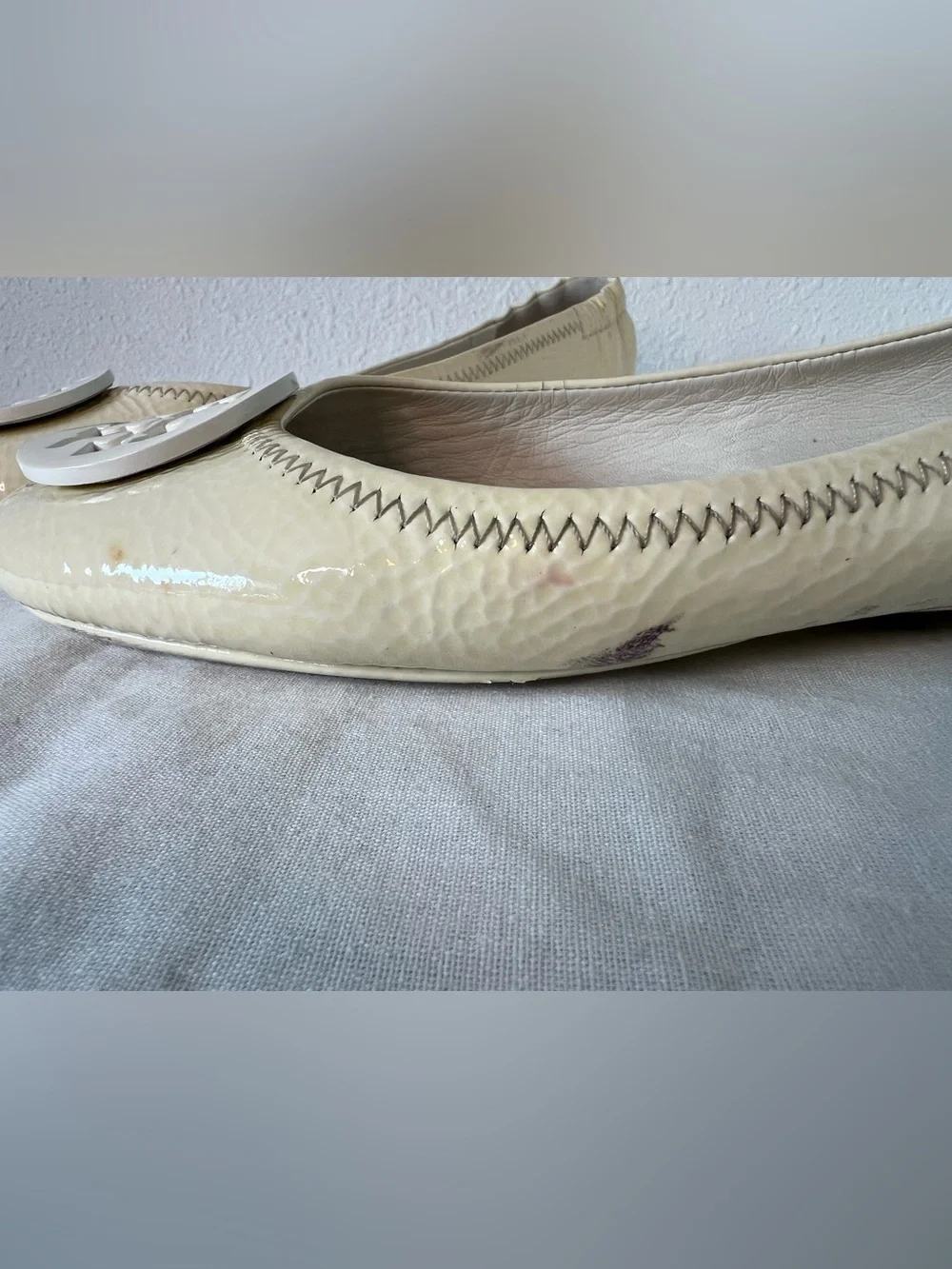Tory Burch Minnie Patent Leather Travel Ballet Flat